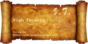 Vigh Terézia névjegykártya